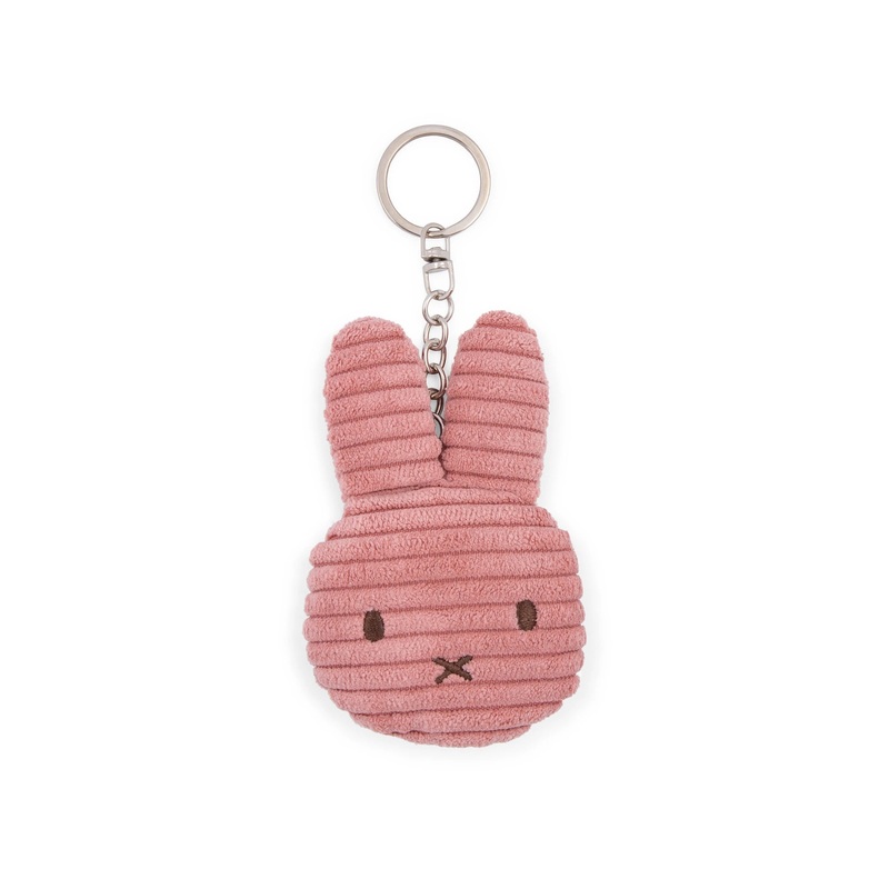 Miffy Flat Keychain Corduroy Dusty Rose 10cm