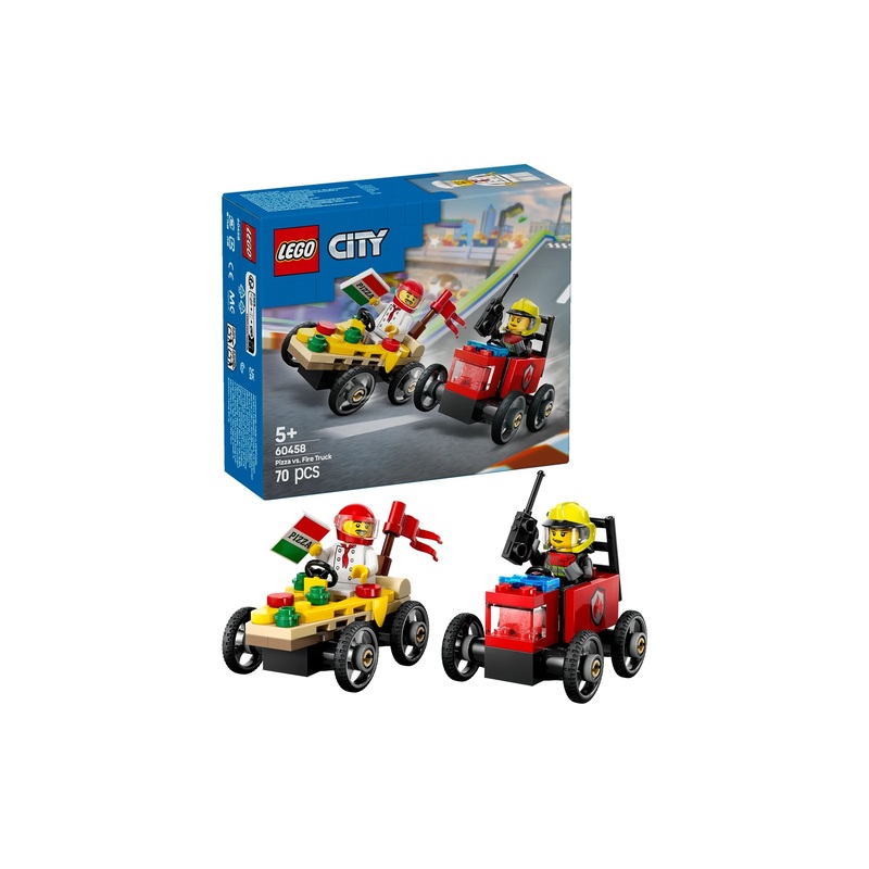 60458 Pizza vs Fire Truck Race Car Pack