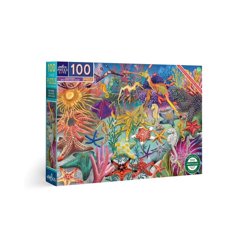 eeBoo 100PC Puzzle Seahorses, Sea Stars & Sea Slugs