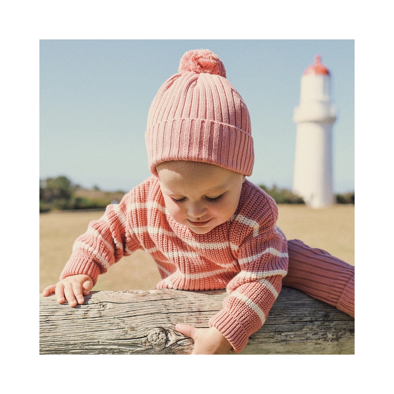 Kynd Baby Chunky Rib Knit Beanie – Cameo