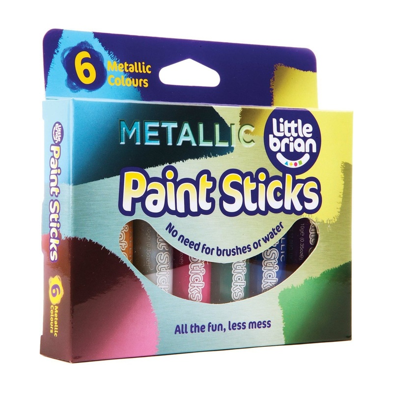 Little Brian Paint Sticks Metallic 6PK