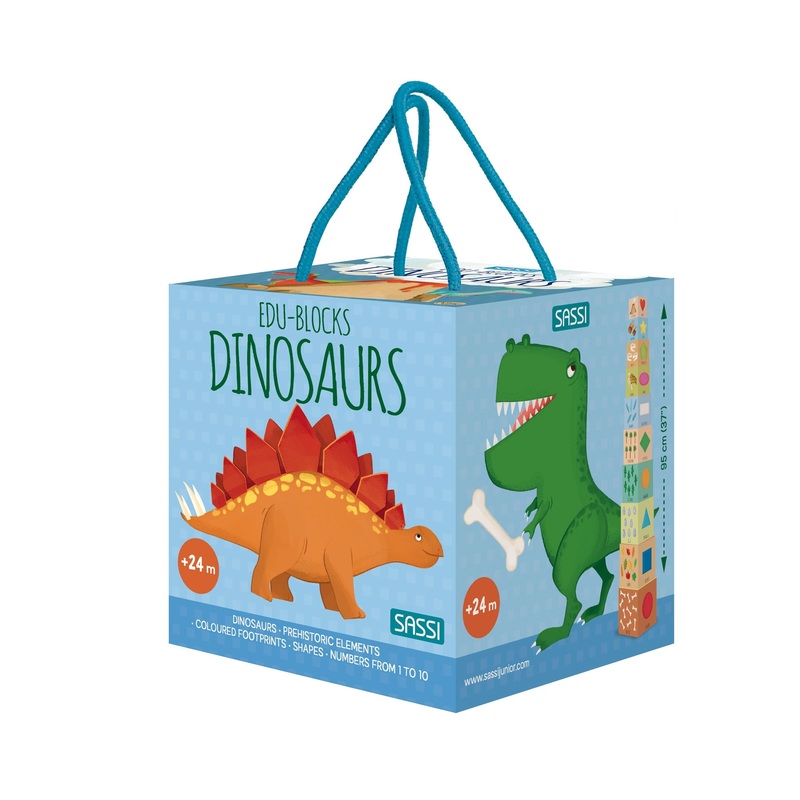 Sassi Stacking Blocks and Book Dinosaur