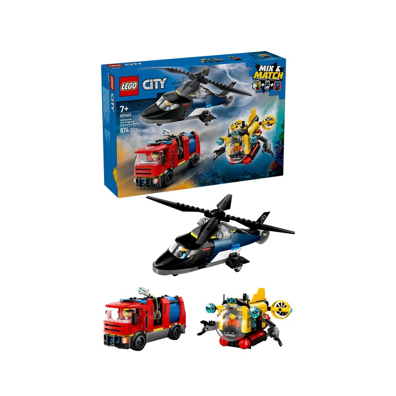 60462 Helicopter, Fire Truck & Submarine Remix