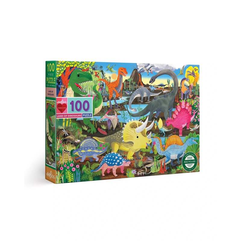 eeBoo 100PC Puzzle Land of Dinosaurs