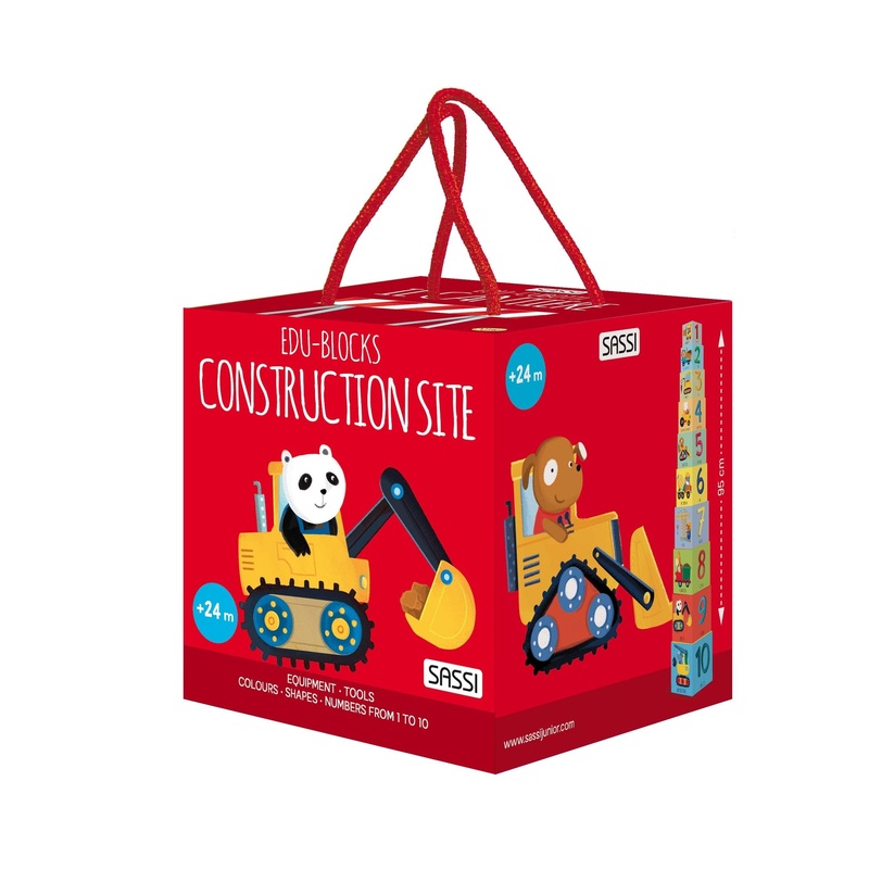 Sassi Edu Stacking Blocks and Book Construction