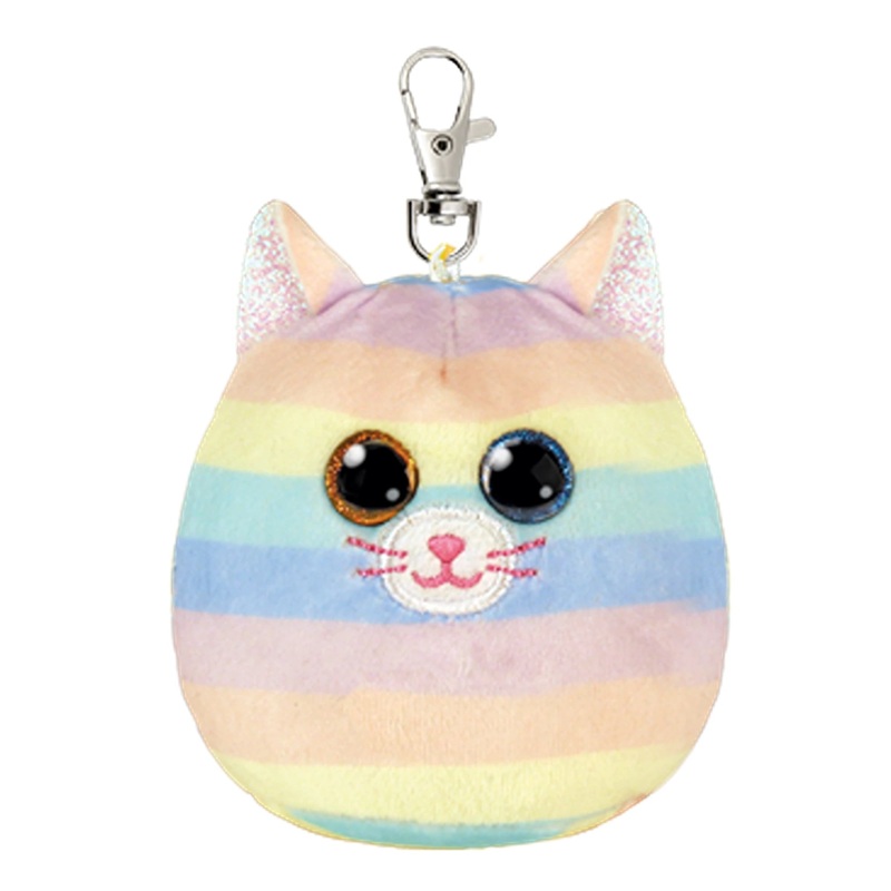 TY Squishy Beanies Clip Heather Cat