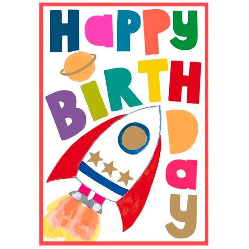 Waterlyn Paper Salad Happy Birthday Rocket