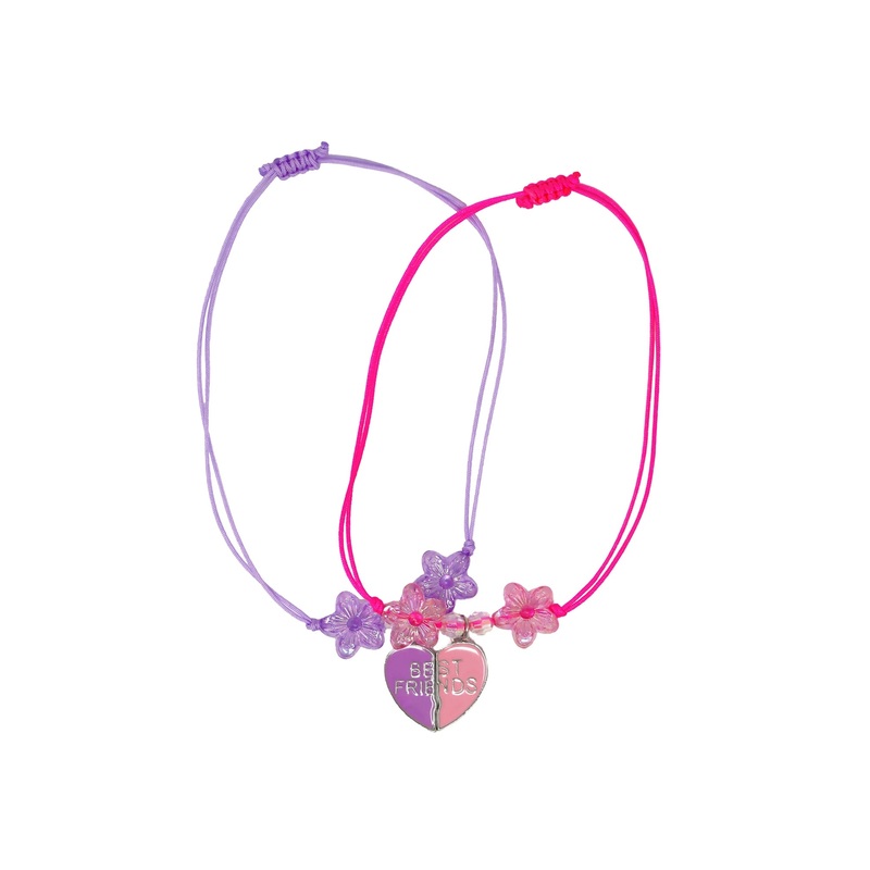 BFF Joining Heart Cord Bracelet Set