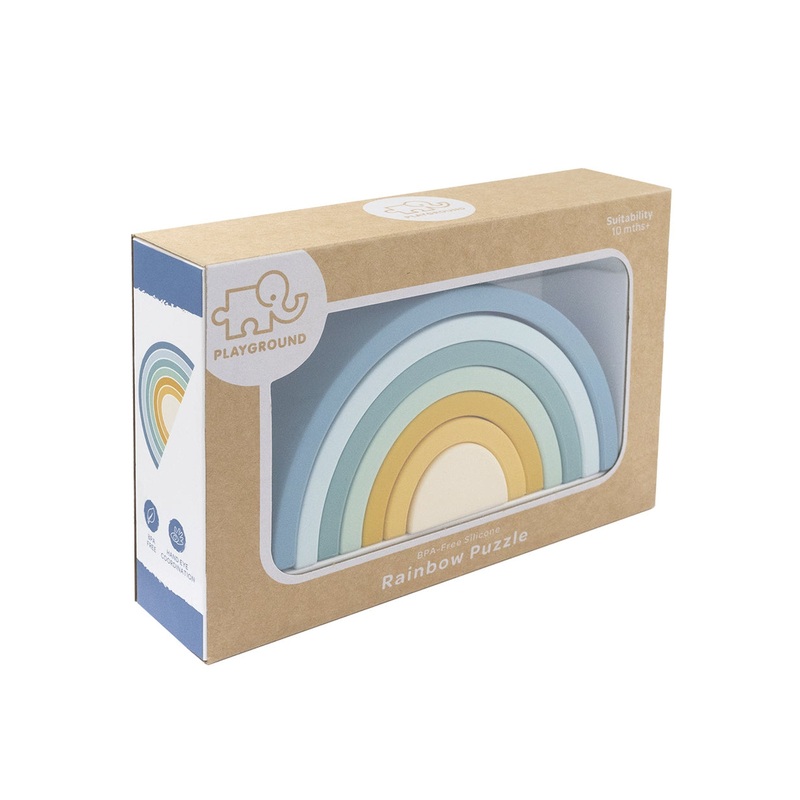 Silicone Rainbow Puzzle Steel Blue