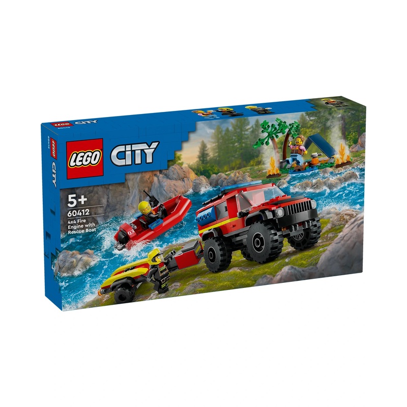 60412 4×4 Fire Truck with Rescue Boat