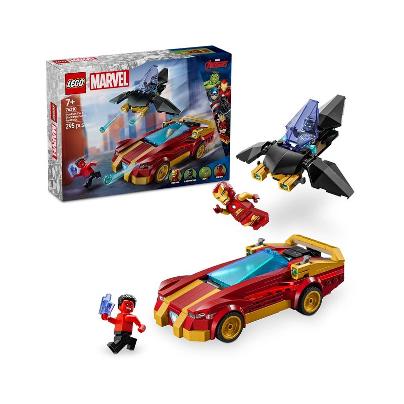 76310 Iron Man Car & Black Panther vs Red Hul
