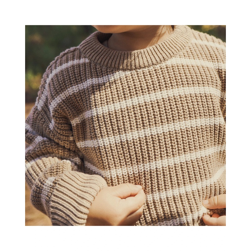 Kynd Baby Chucky Rib Knit Jumper – Caramel Marle