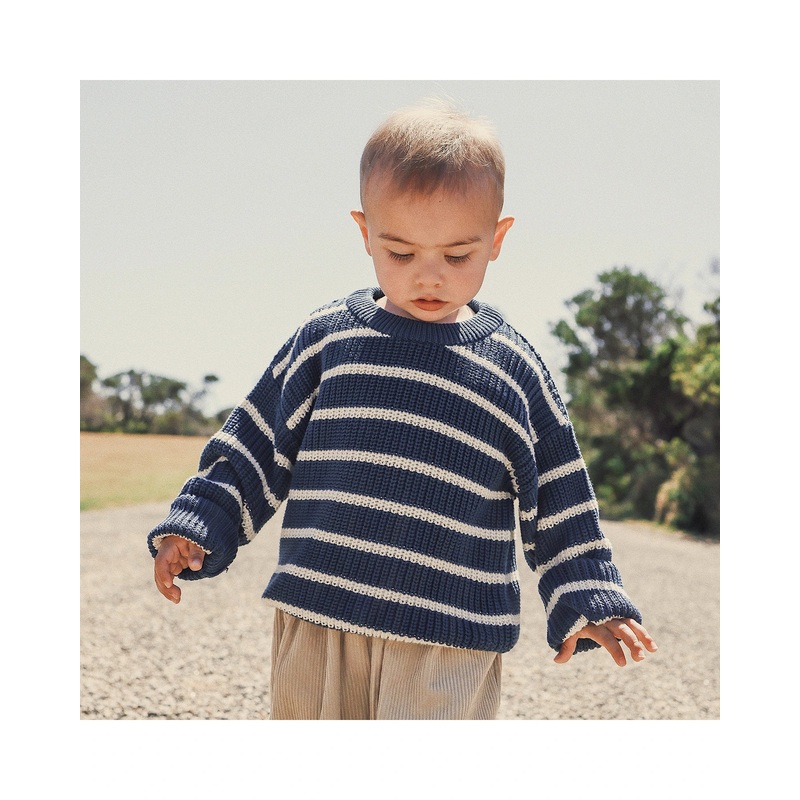 Kynd Baby Chunky Rib Knit Jumper – Navy