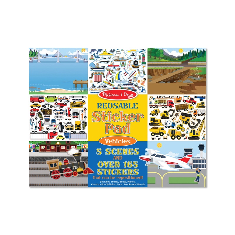 Melissa and Doug Reusable Sticker Pad Vehicles