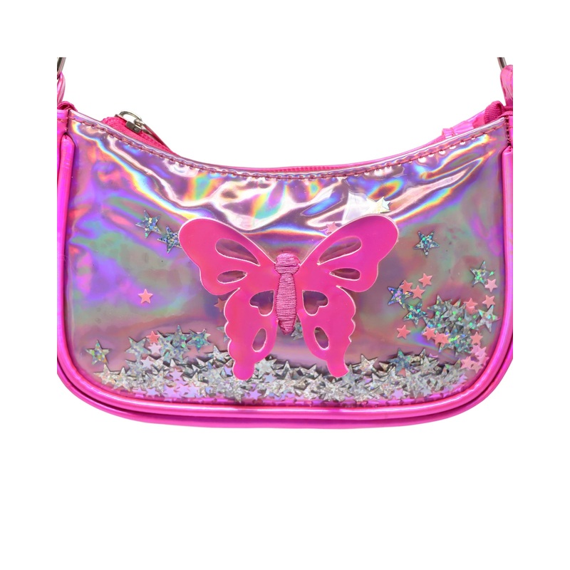 Pink Poppy Butterfly Fashion Handbag