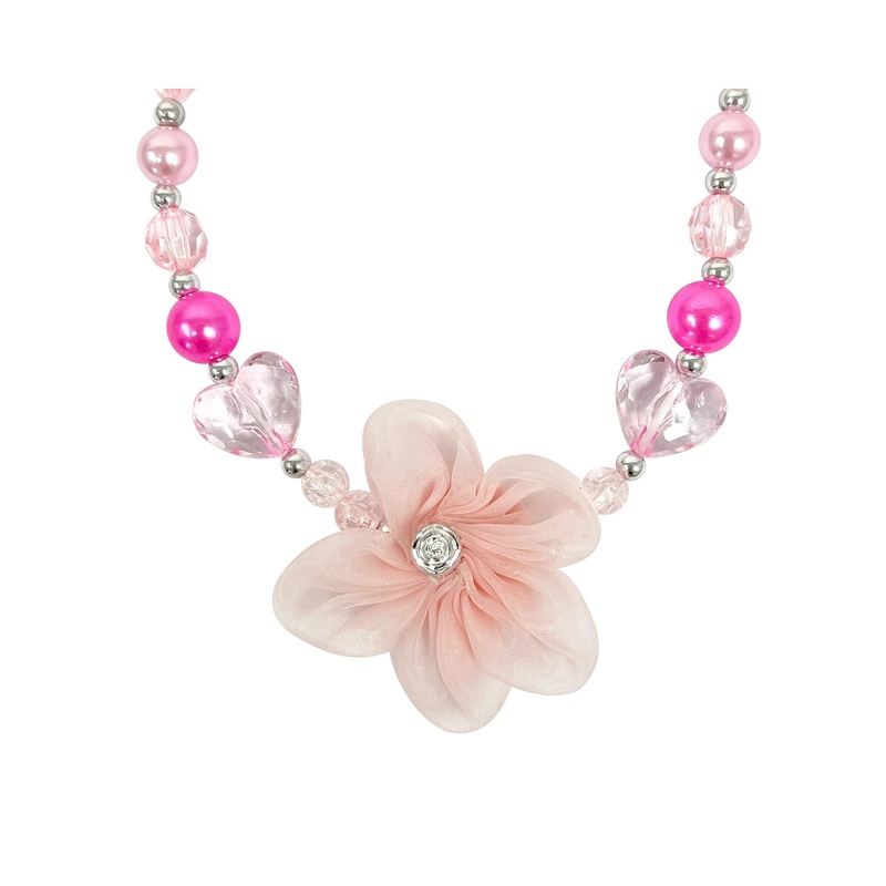 Pink Poppy Flower Necklace