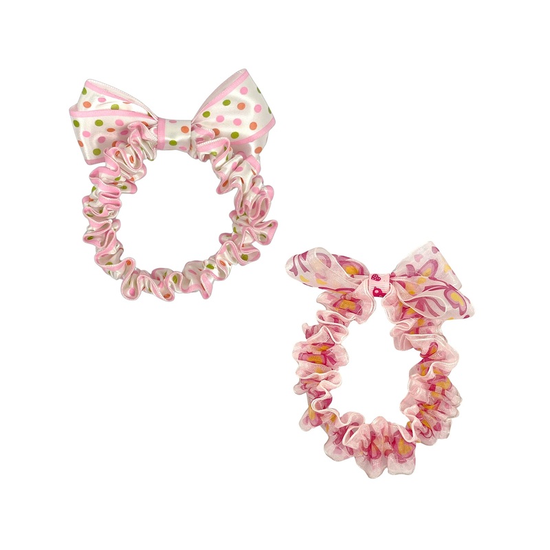 Pink Poppy Printed Scrunchie – Assorted