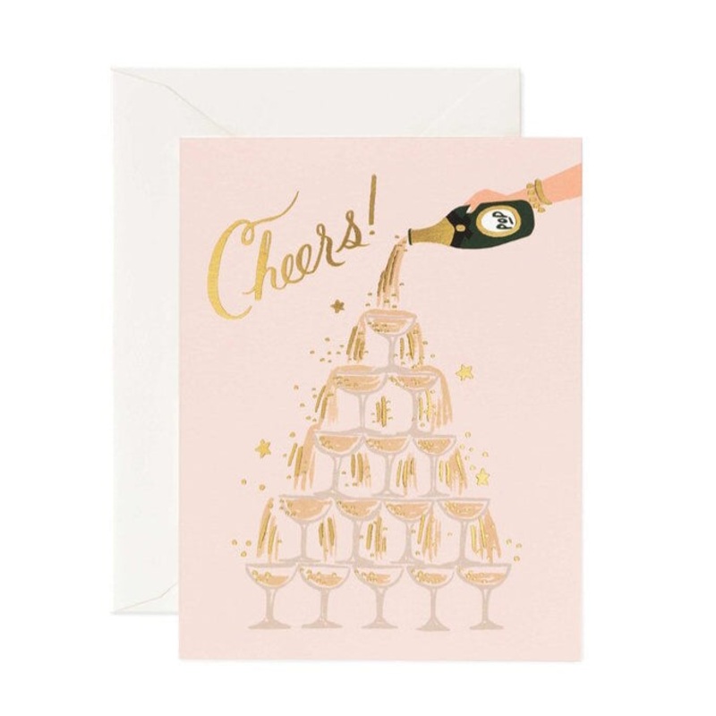 Champagne Tower Cheers Card