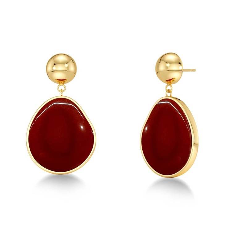 Edblad Agatha Earrings L Red Gold