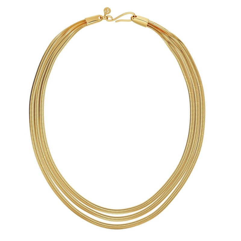 Edblad Herringbone Triple Necklace Gold