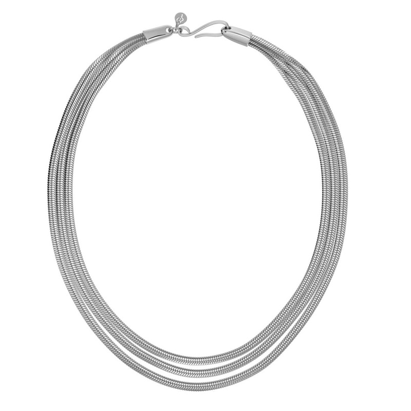 Edblad Herringbone Triple Necklace Steel