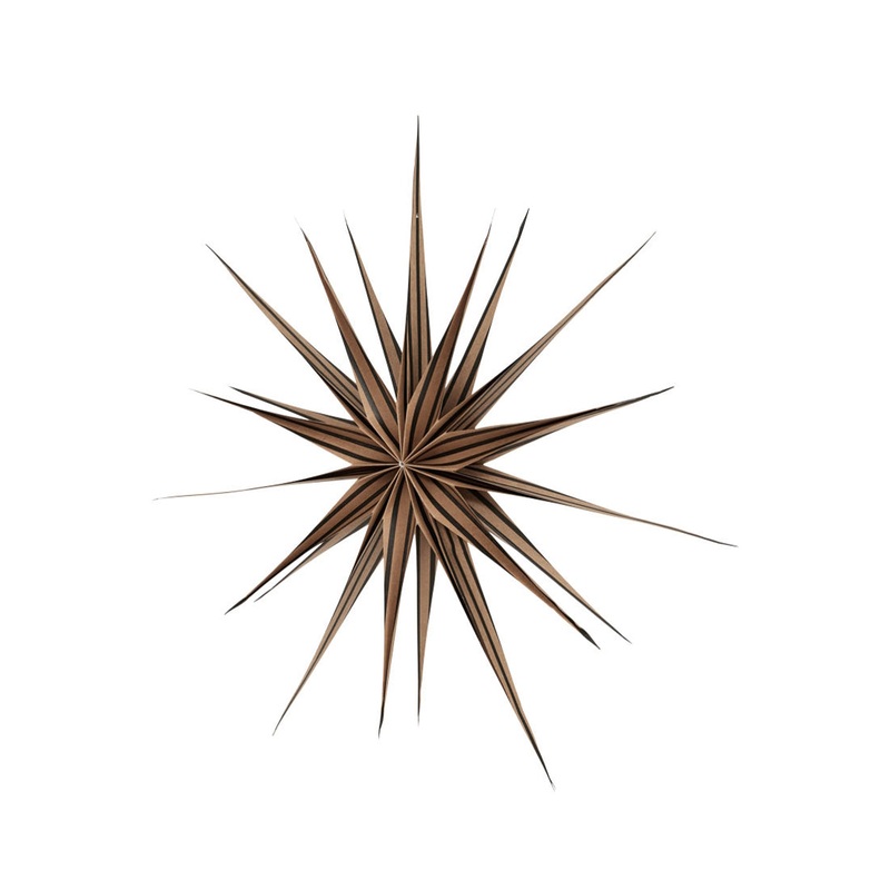 OYOY Toppu Christmas Star Decoration Brown Large