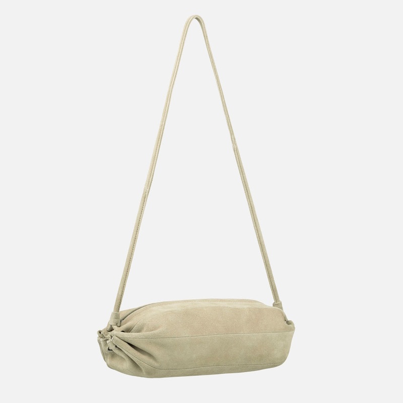 Marimekko Karla Suede Shoulder Bag Light Grey
