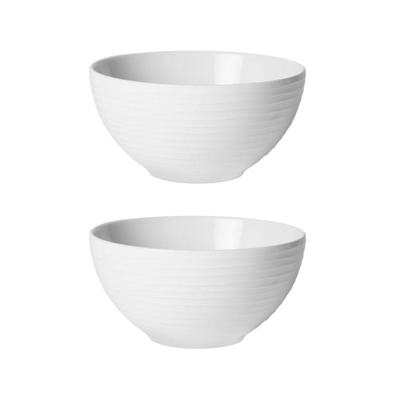 Design House Stockholm Blond Soup Bowl 600ml White Stripe 2pk