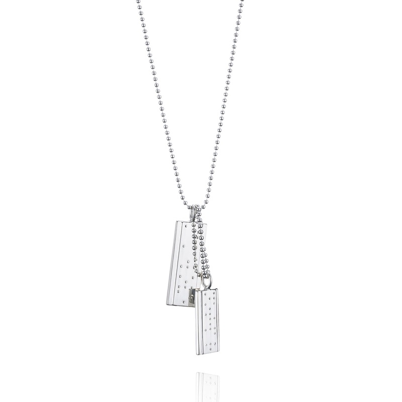 Efva Attling Make Love Not War Tags Necklace