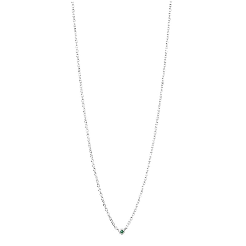 Efva Attling Micro Blink Necklace Green Emerald