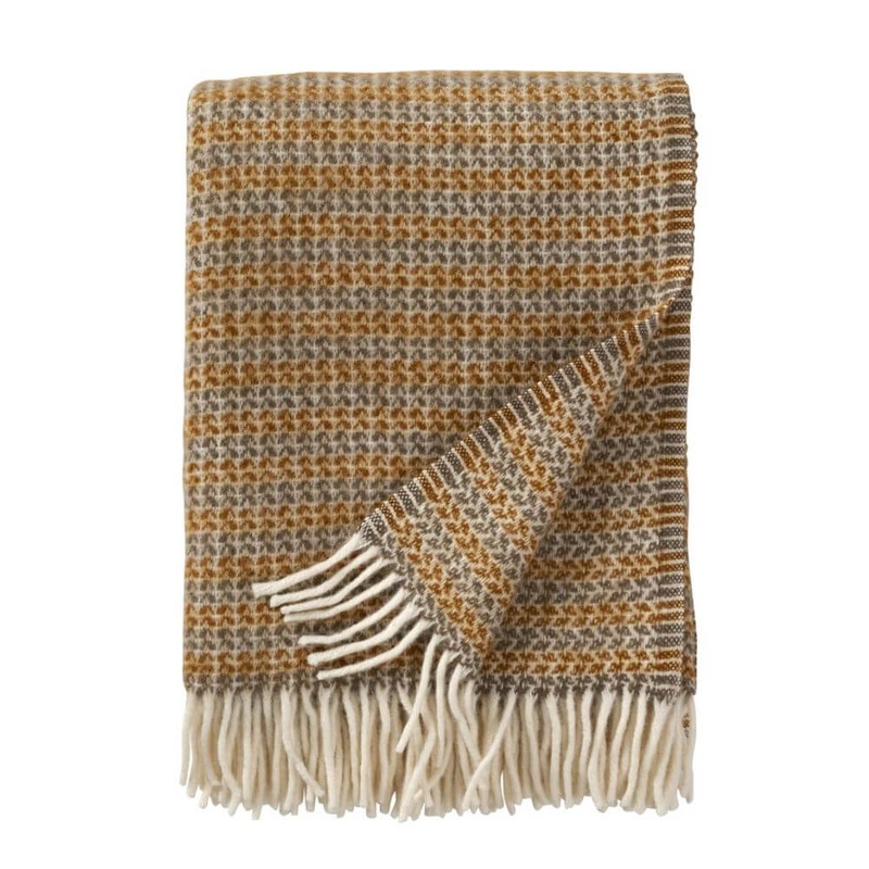 Klippan Curve Wool Blanket Caramel