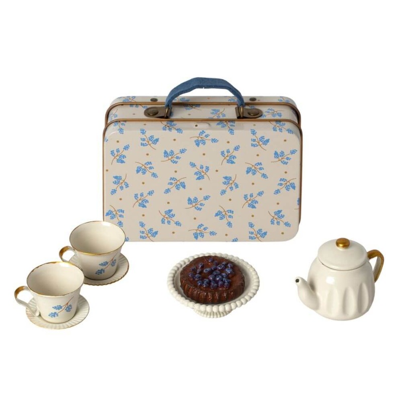 Maileg Afternoon Tea Set Blue Madelaine