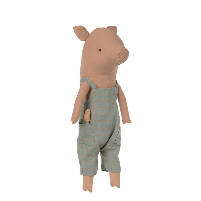 Maileg Pig in Overalls
