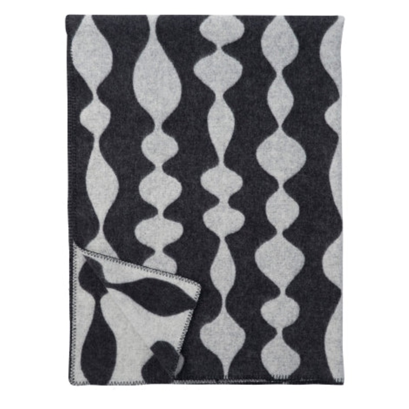 Klippan Margaret Rose Wool Blanket Black