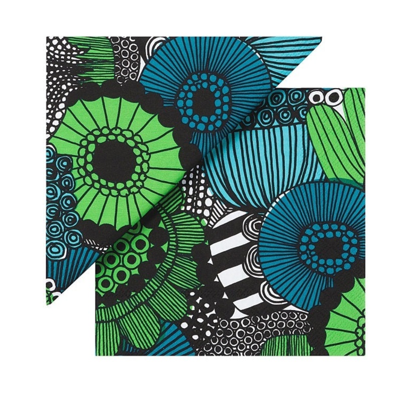 Marimekko Siirtolapuutarha Green Cocktail Napkin
