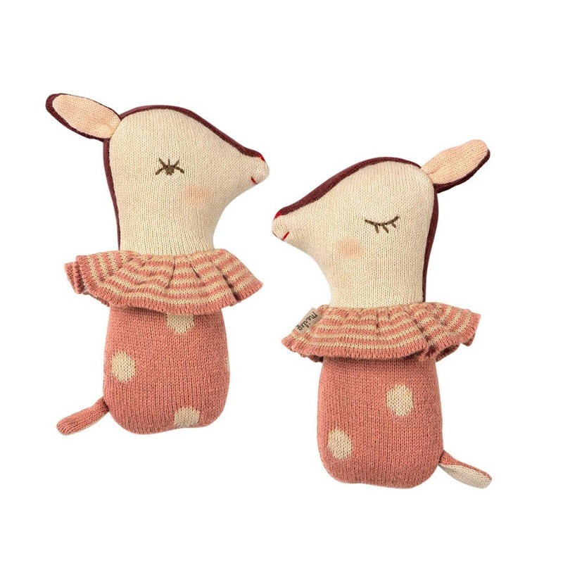 Maileg Bambi Rattle rose