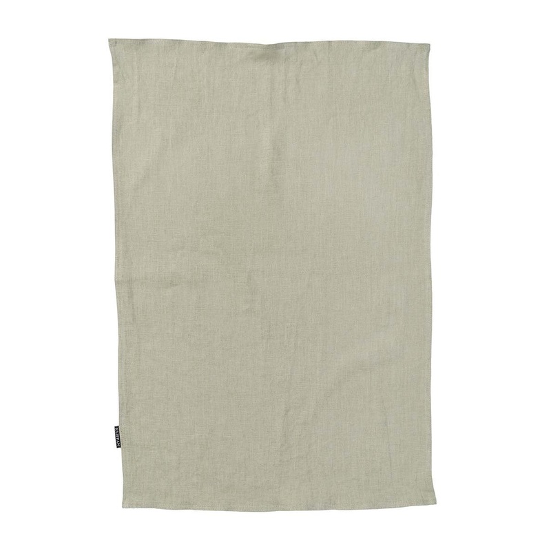 Klippan Linn Stonewashed Linen Tea Towel Green