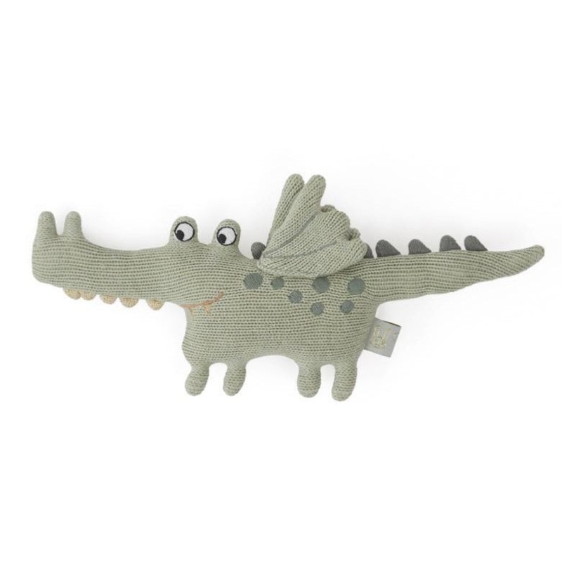 OYOY Darling Crocodile Buddy Cotton Baby Rattle