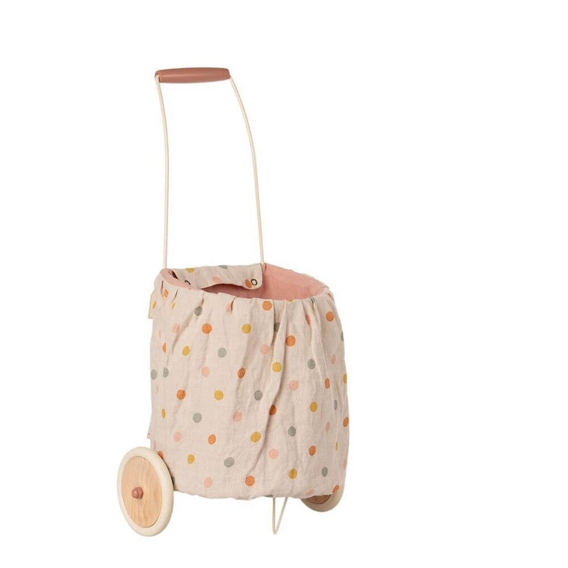 Maileg Trolley Multi Dots Rose
