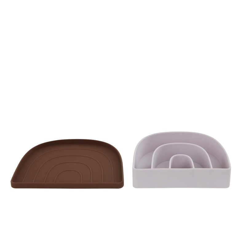 OYOY Rainbow Plate & Bowl Caramel-Lavender