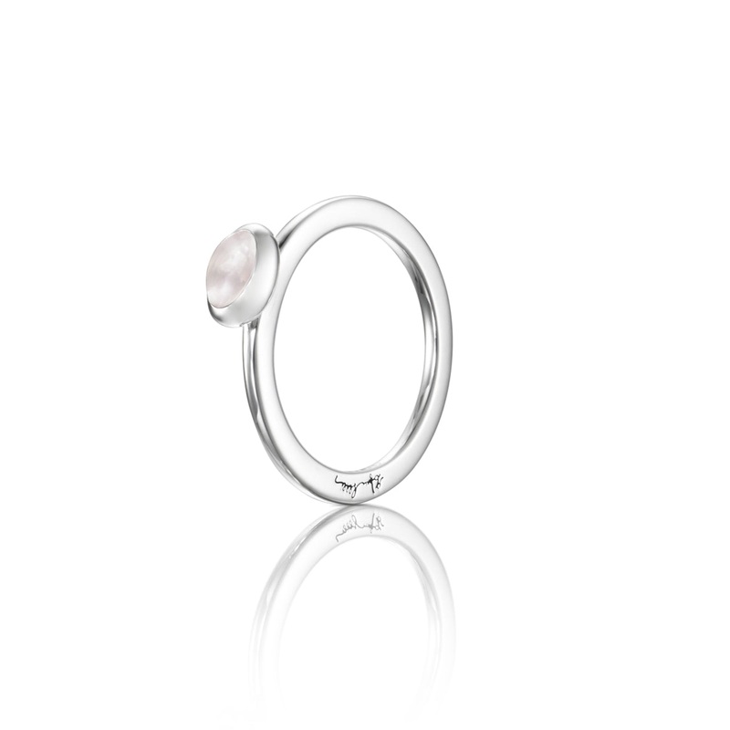 Efva Attling Love Bead Ring Rose Quartz