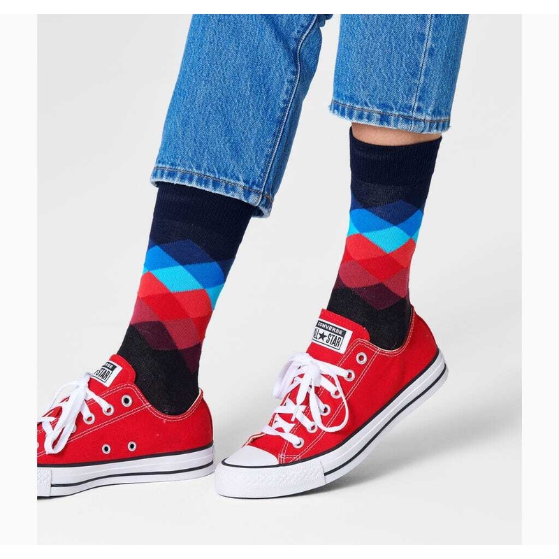 Faded Diamond Socks S-M