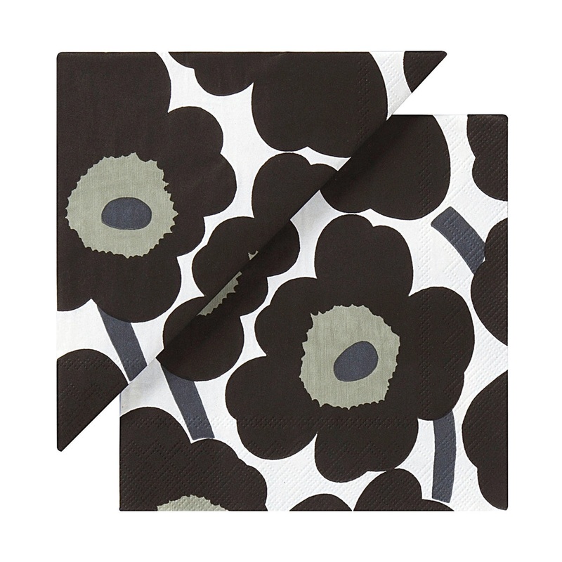 Marimekko Unikko Napkin Black-White