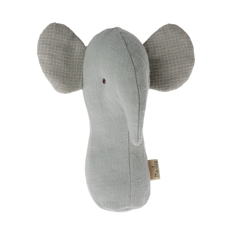 Maileg Lullaby Friends Elephant Rattle Dusty Blue