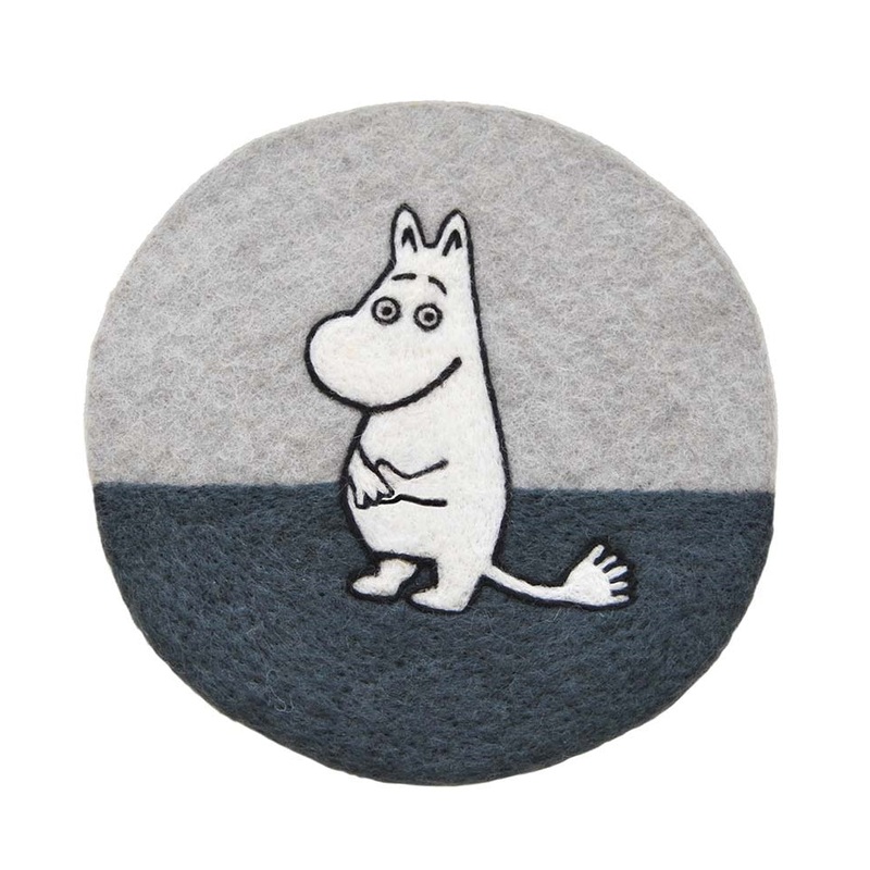 Klippan Moomin Hand Felted Pot Mat Grey