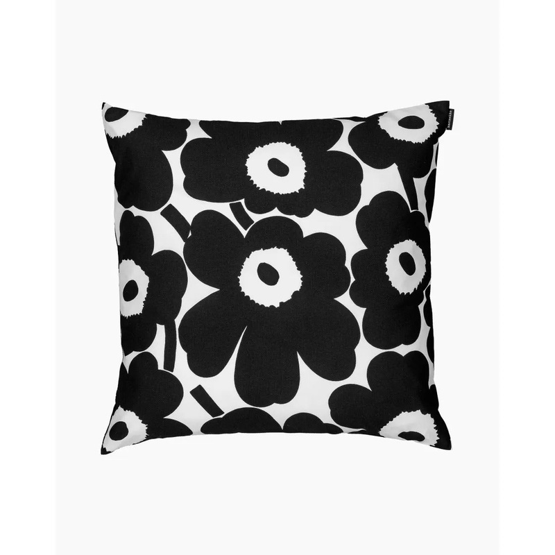 Marimekko Unikko Cushion Cover black 50×50