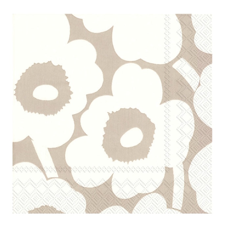 Marimekko Unikko Linen White Napkin