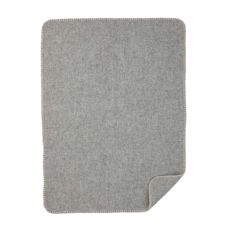 Klippan Soft Wool Merino Baby Blanket Light Grey