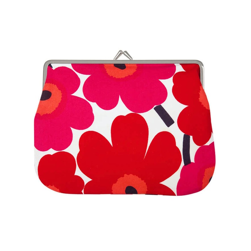 Marimekko Puolikas Unikko Purse red