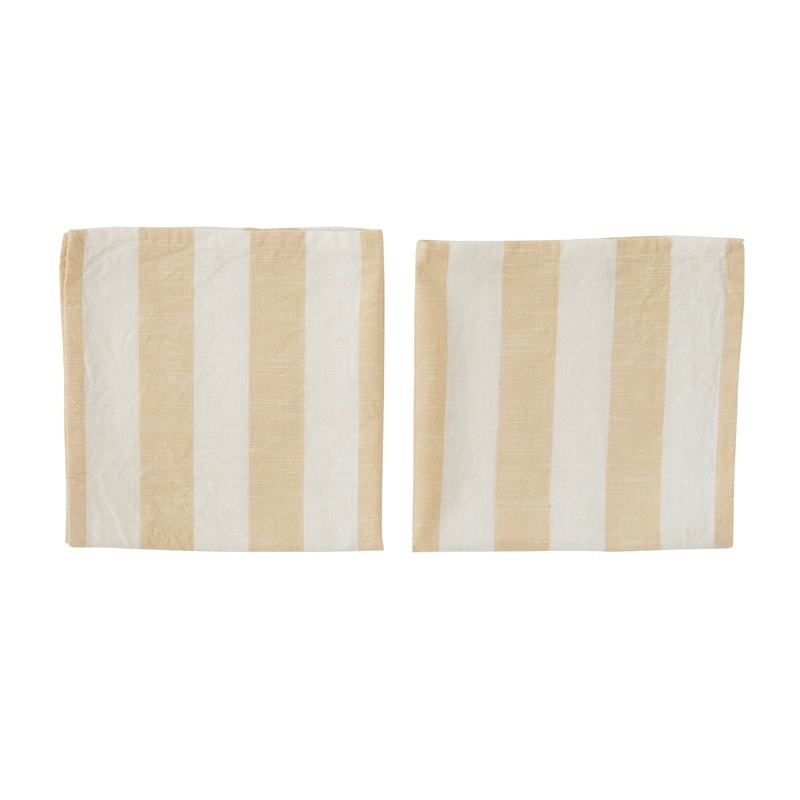 OYOY Striped Napkin 2pk vanilla